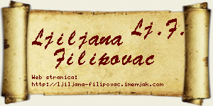 Ljiljana Filipovac vizit kartica